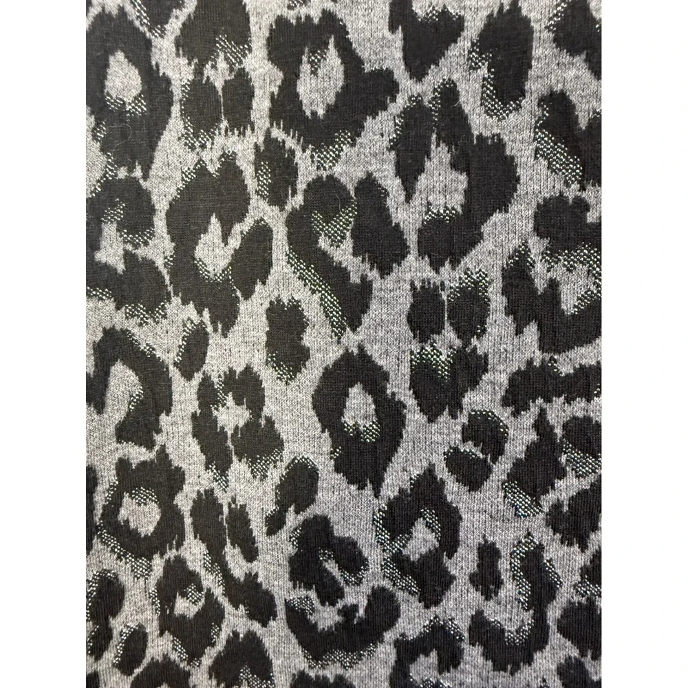 Charter Club Leopard Print‎ Pencil Skirt Belt Lined Metallic Threads Size 18W